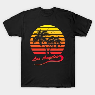 Los Angeles 80s Tropical Sunset T-Shirt